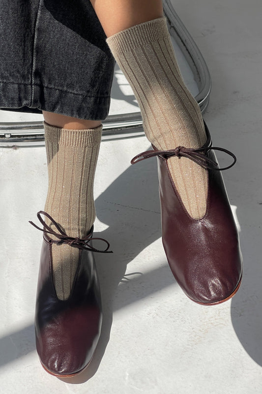 Her Socks in Modal Lurex
