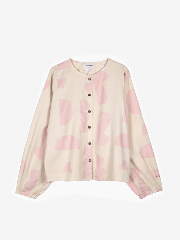 Bobo Choses mixed molds all over puff sleeve shirt