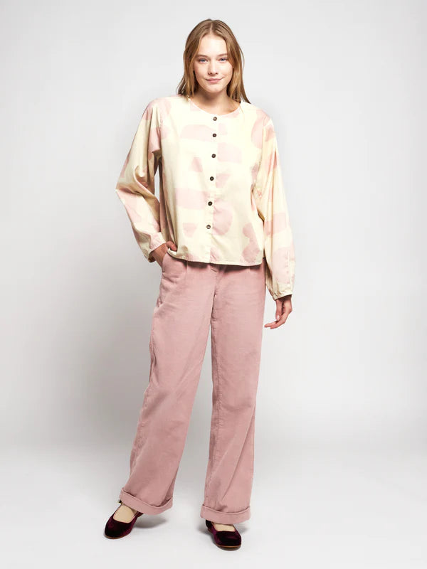 Bobo Choses mixed molds all over puff sleeve shirt