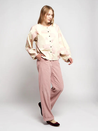 Bobo Choses mixed molds all over puff sleeve shirt