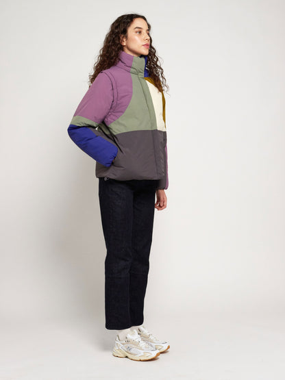 Bobo Choses Landscape convertible color block puffer coat + vest