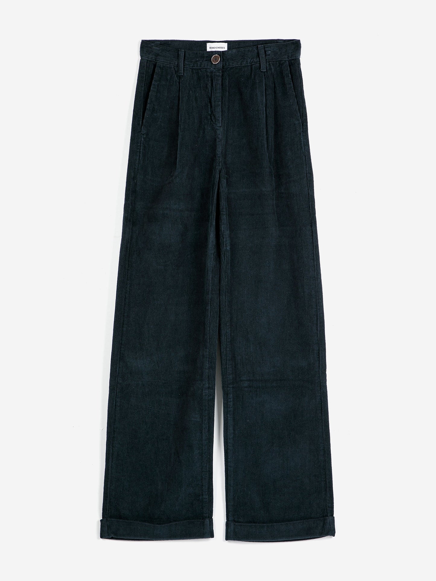 Bobo Choses midnight blue corduroy pleated pant