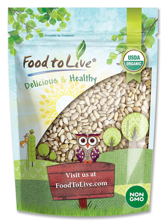 Organic Pine Nuts – Non-GMO, Whole Raw Pignolias, Unsalted: 8 Ounces