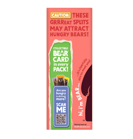 Bear Real Fruit Splits, Variety Pack, Snack Packs, 0.7 oz.
