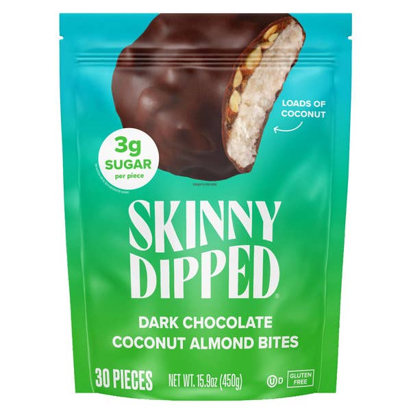 Skinny Dipped Dark Chocolate Coconut Almond Bites