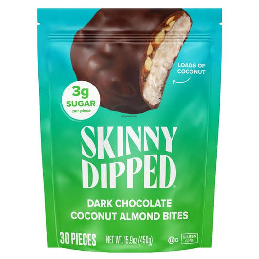 Skinny Dipped Dark Chocolate Coconut Almond Bites