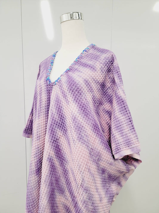 Beach cover-up, Hand made Honey comb wave Cotton cover