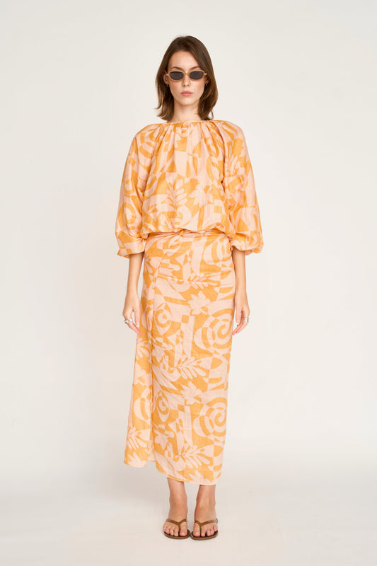 Andaman Bubble Top in Orangesicle