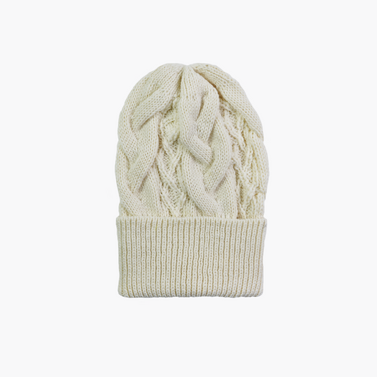 GiGi Knitwear Cable Hat in Ivory