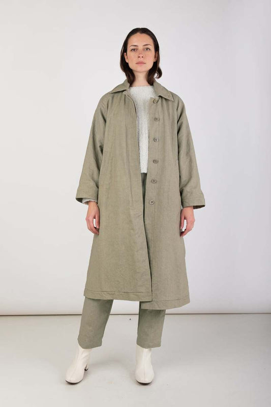 MICAELA GREG JADE A-LINE SHERPA TRENCH