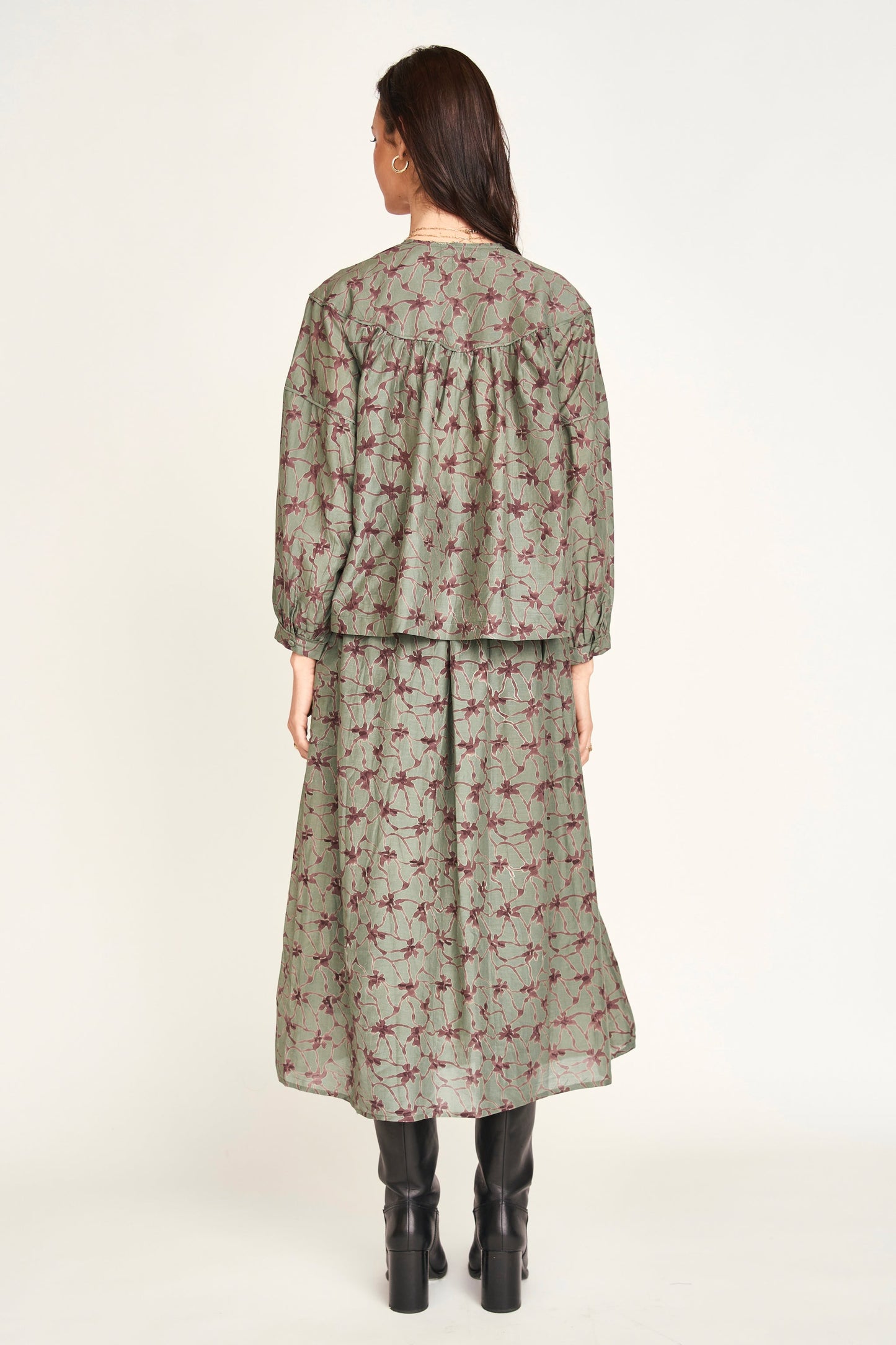 Mirth Oslo Blouse in Shadow Kudzu