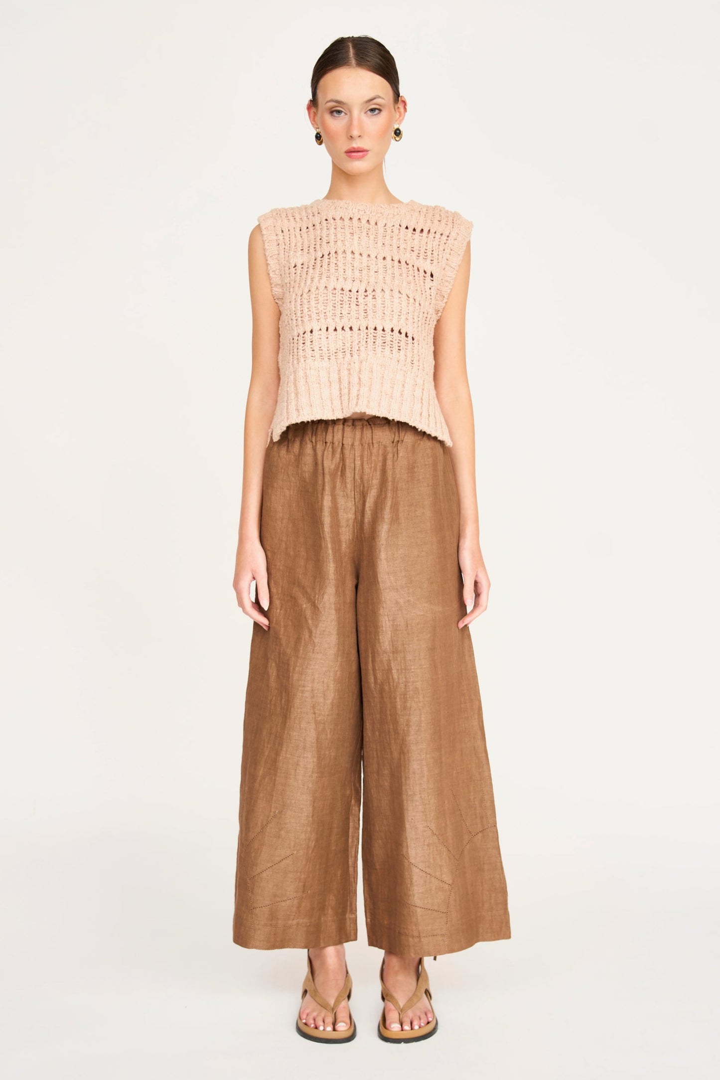 MIrth Pant in Brownie Linen