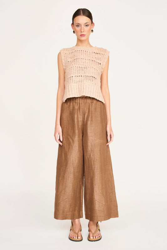 MIrth Pant in Brownie Linen