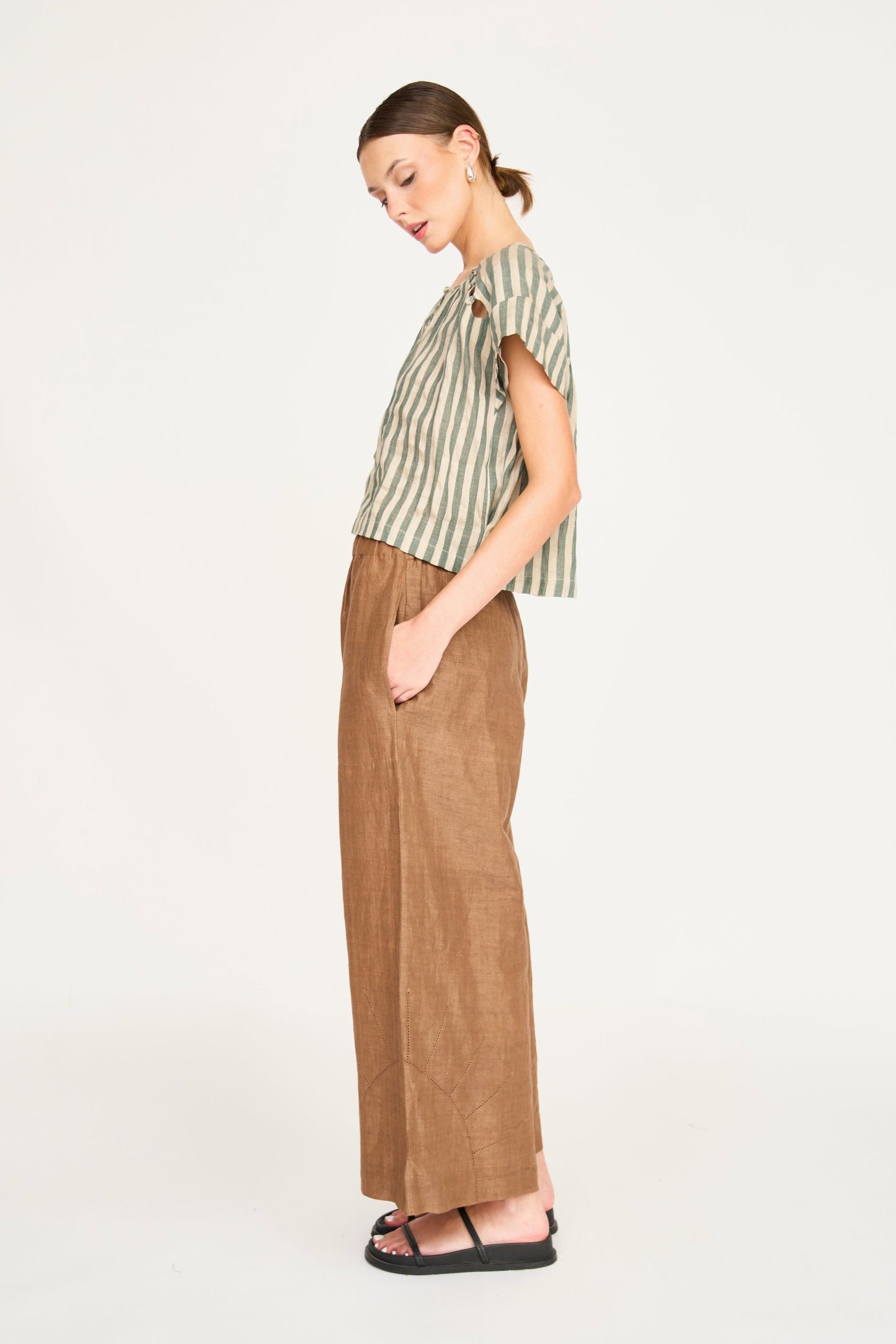 Merida Cutout Top in Safari Stripe