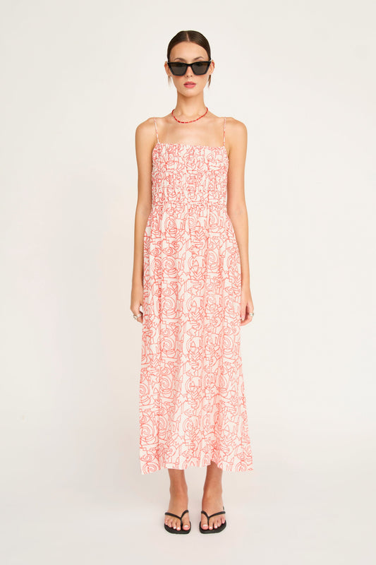 Puglia Dress in Cherry Heka