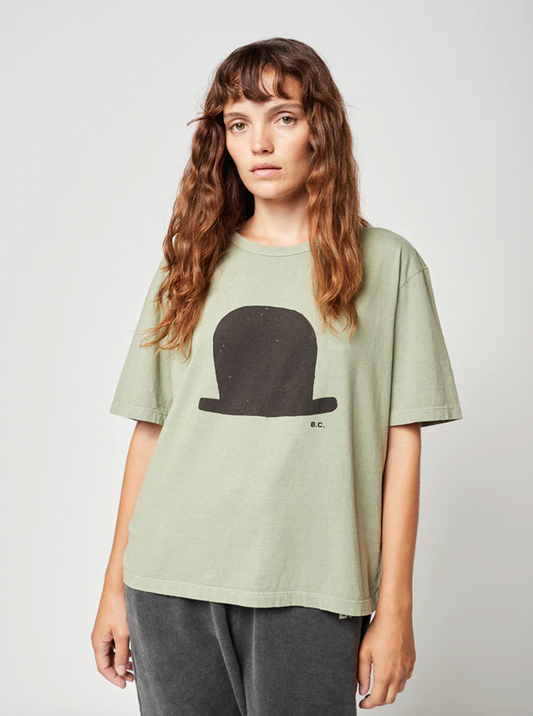 Bobo Choses Chapeau Olive Green Short Sleeve T-shirt