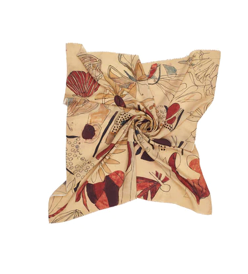 Hand Painted Square Silk Scarf