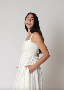 Conifer Smocked Dress in Natural
