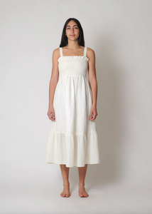Conifer Smocked Dress in Natural