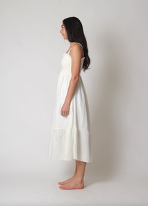 Conifer Smocked Dress in Natural