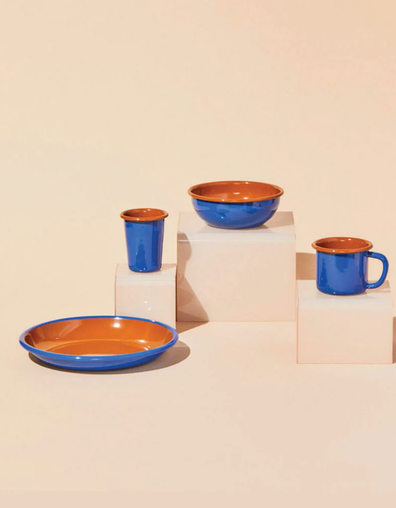 The Get Out Enamelware Set in Navy