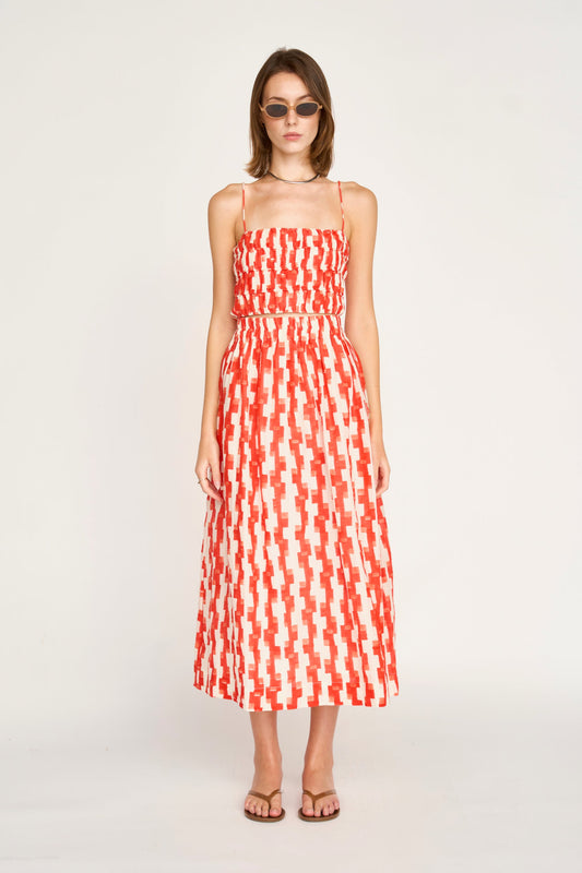 Verona Skirt in Cherry Hopscotch