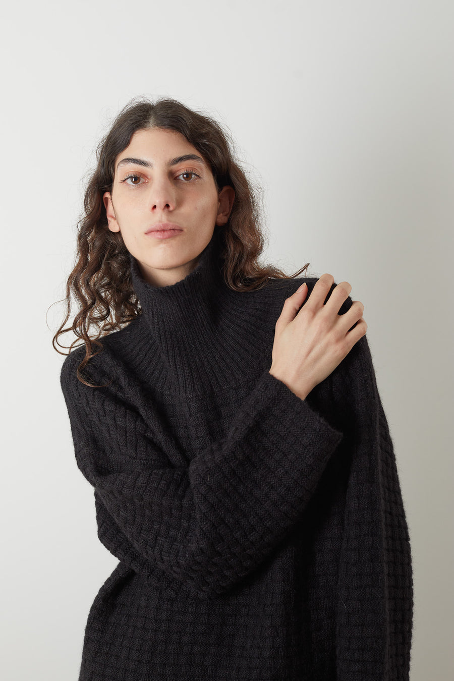 Wol Hide Lattice turtleneck in Onyx