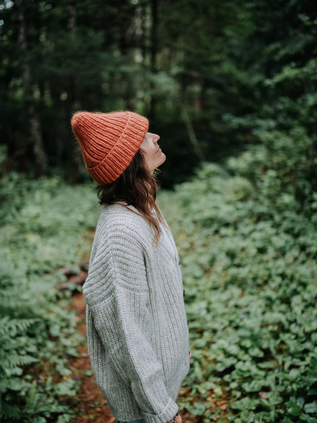 Gaston Ribbed Cardigan in Silver Undyed Alpaca