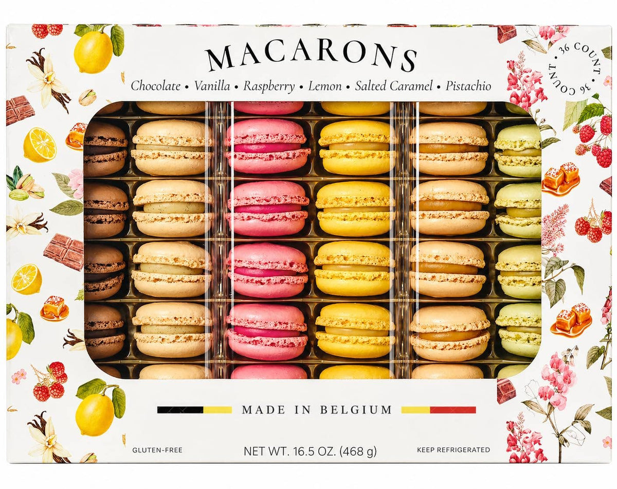 Imported from Belgium Macarons Variety Pack, Assorted Gourme