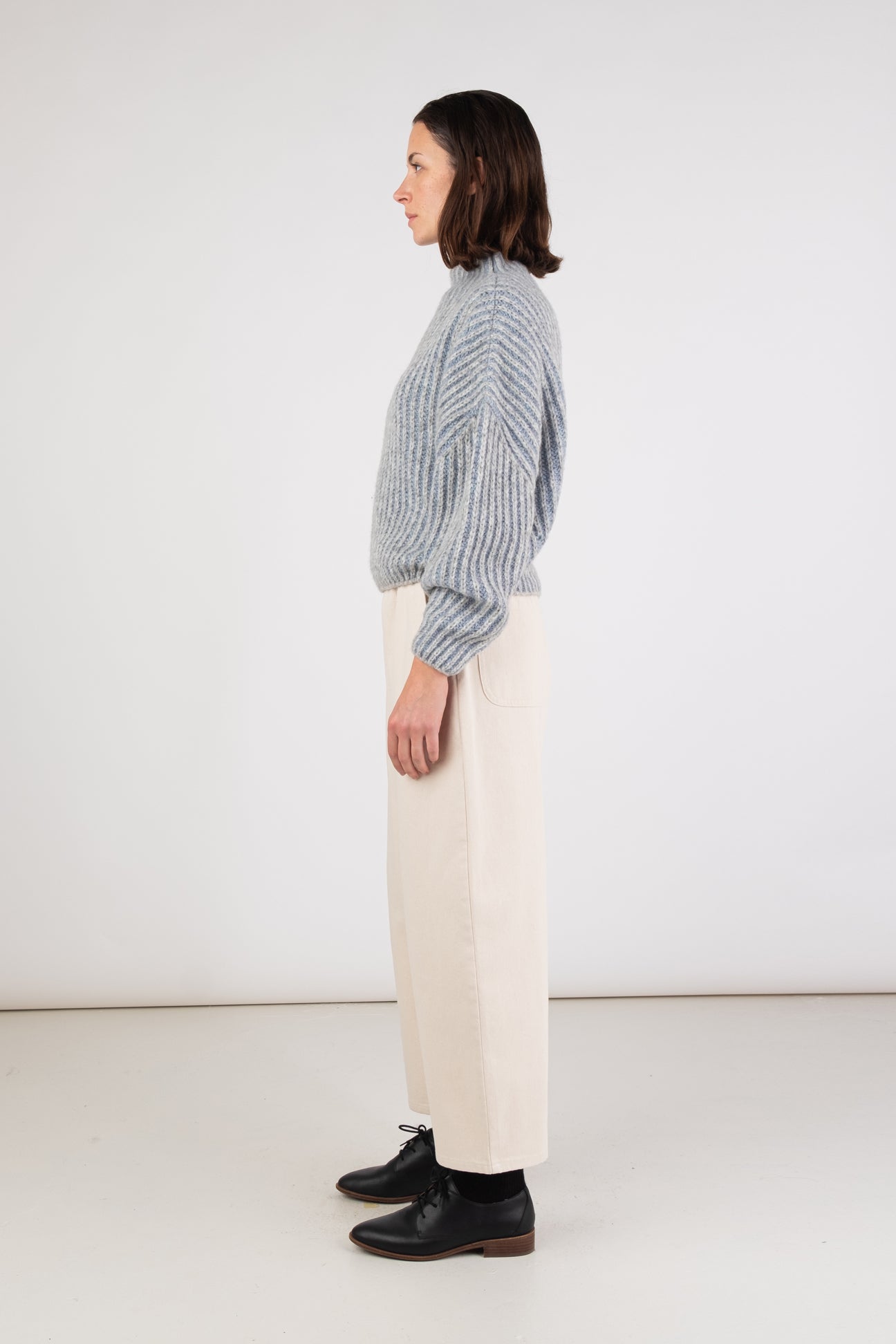 Micaela Greg Steel Blue Ines Sweater