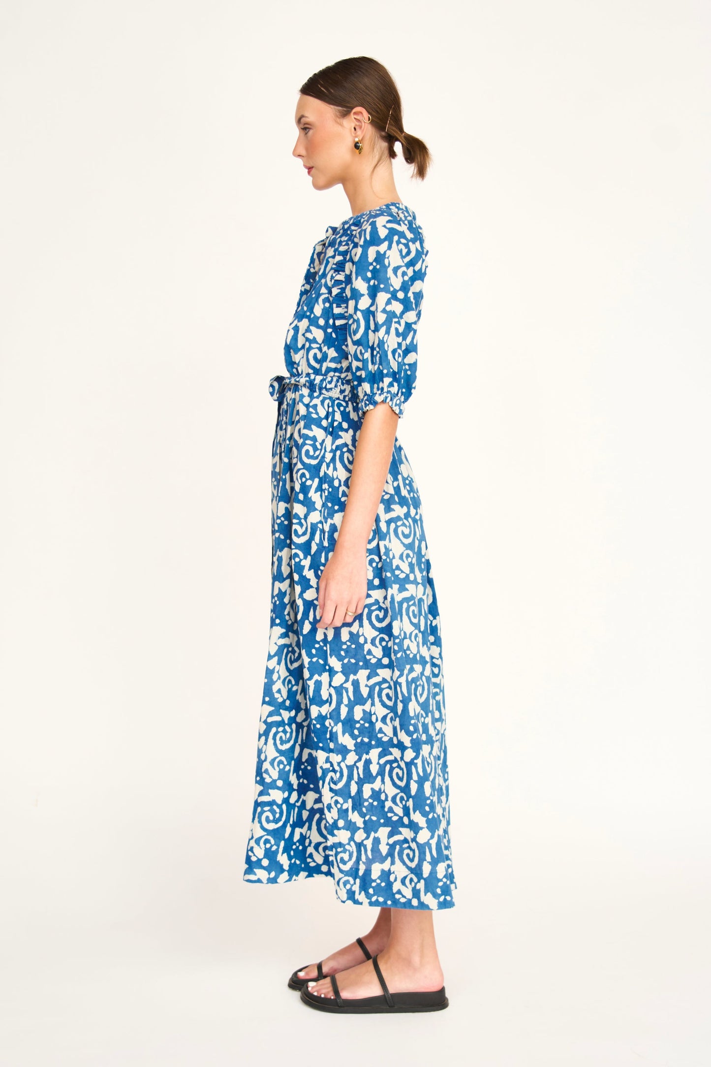 Somerset Dress in Indigo Heka