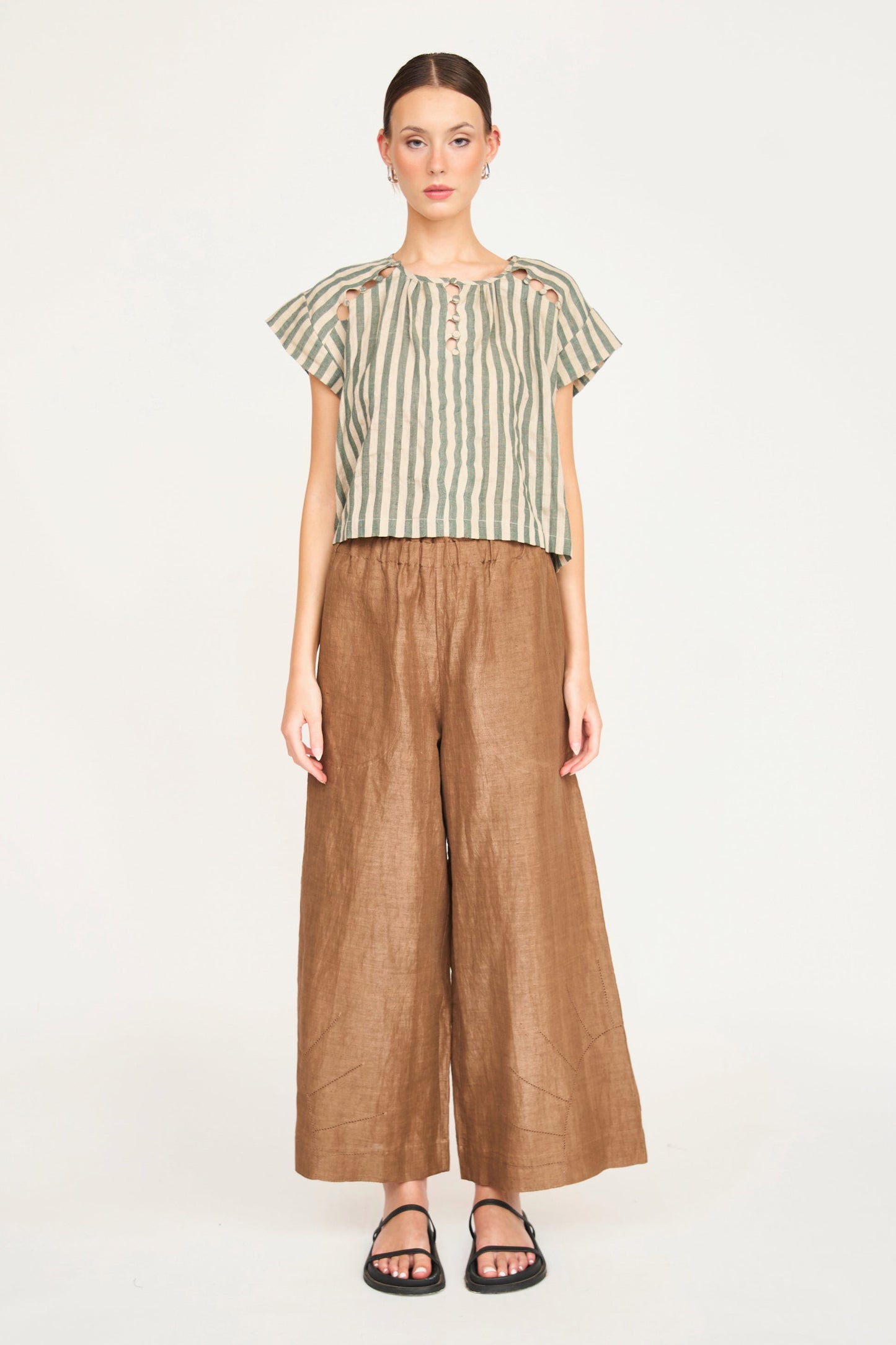 Merida Cutout Top in Safari Stripe