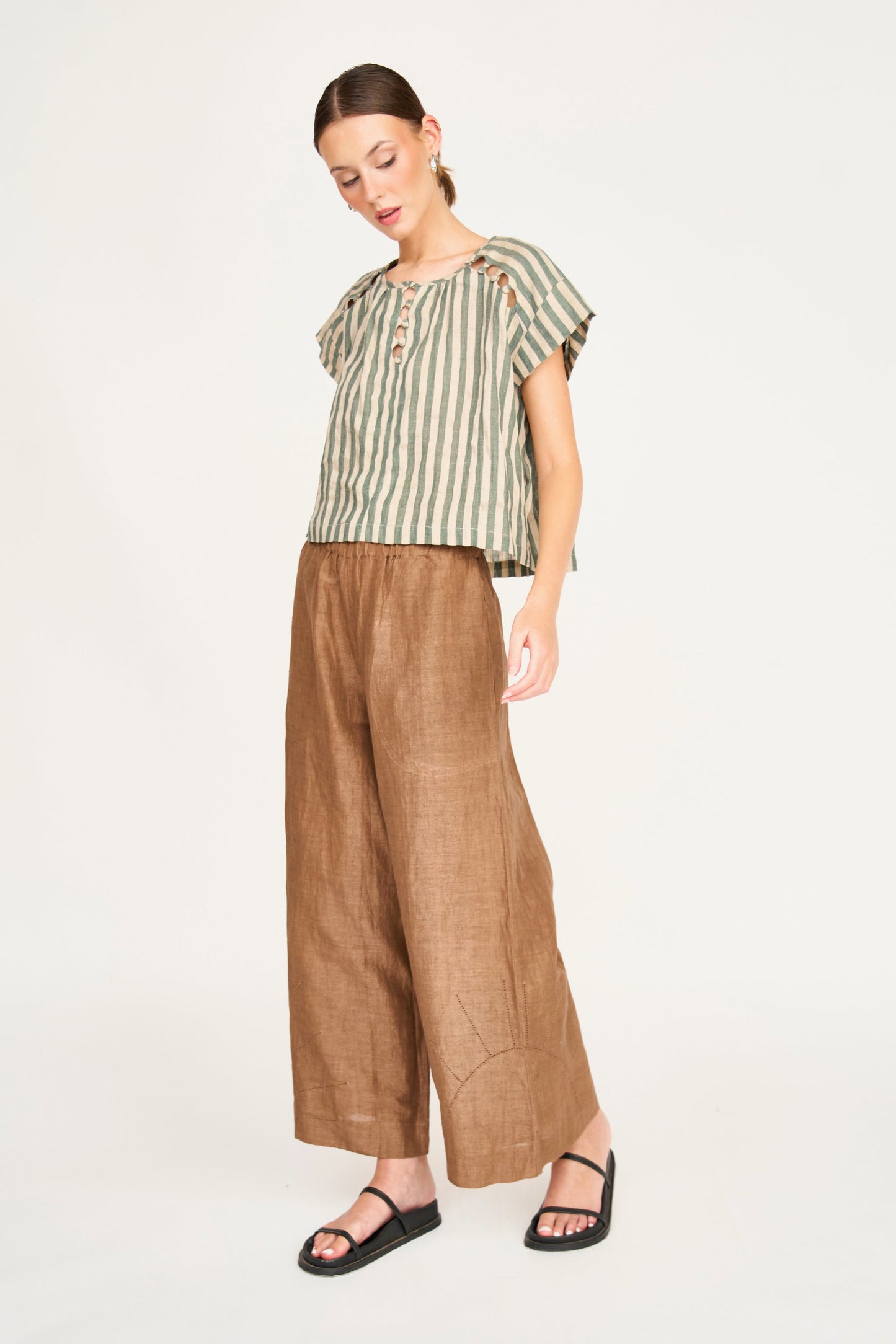 Merida Cutout Top in Safari Stripe