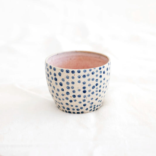 Polka Dot Tumblers - Blue Dot with Red Center