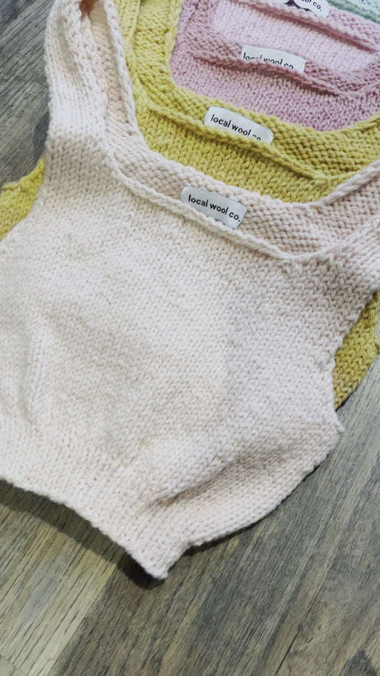 Local Wool Co - Lambswool Hand Knit Layering Top