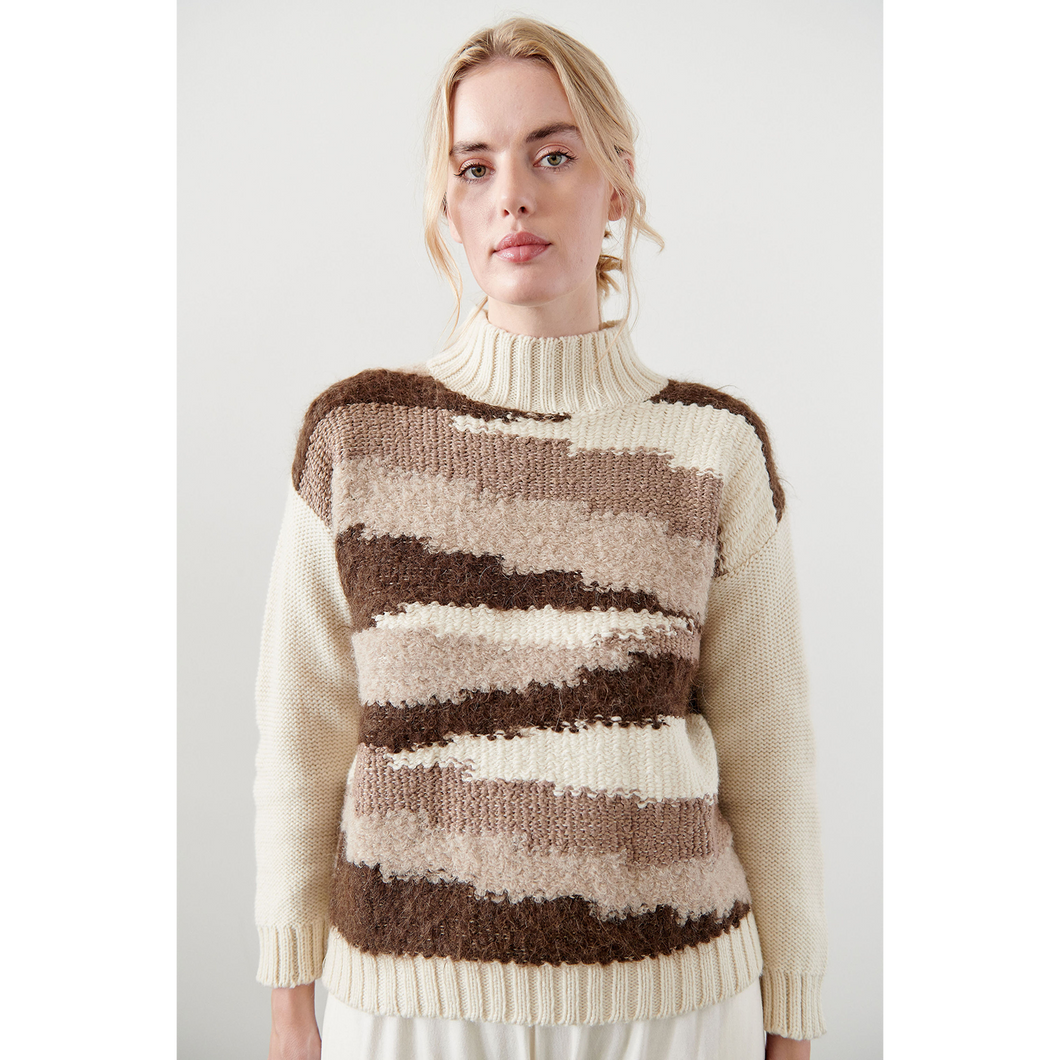 Wol Hide Knit Weave Turtleneck