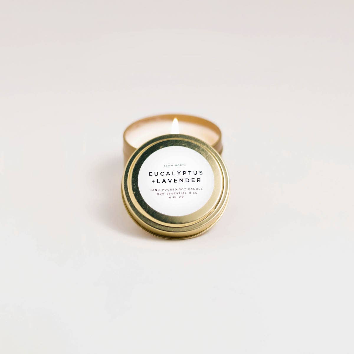 Travel Tin Candles | Eucalyptus + Lavender (6 oz.)