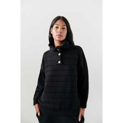 Wol Hide Quilted Anorak Pullover Sweater