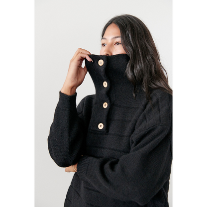 Wol Hide Quilted Anorak Pullover Sweater