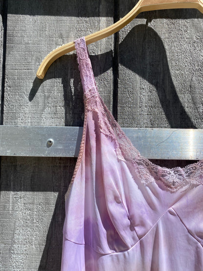 Hand Dyed Botanical Slip Dress - Pink (s)