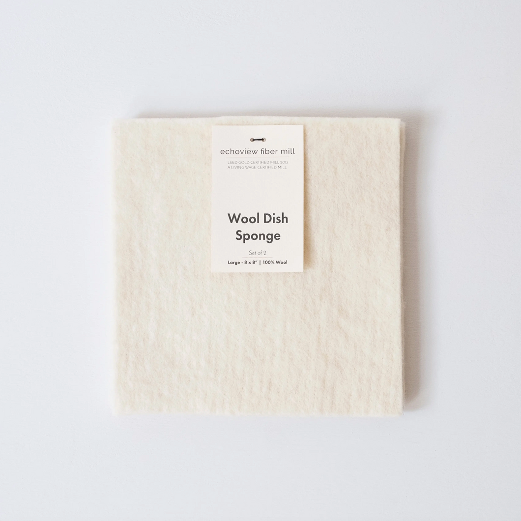 Wool Dish Sponge - Set of 2