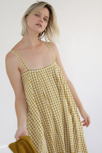 Gingham Tie Back Midi Dress