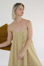 Load image into Gallery viewer, Gingham Tie Back Midi Dress
