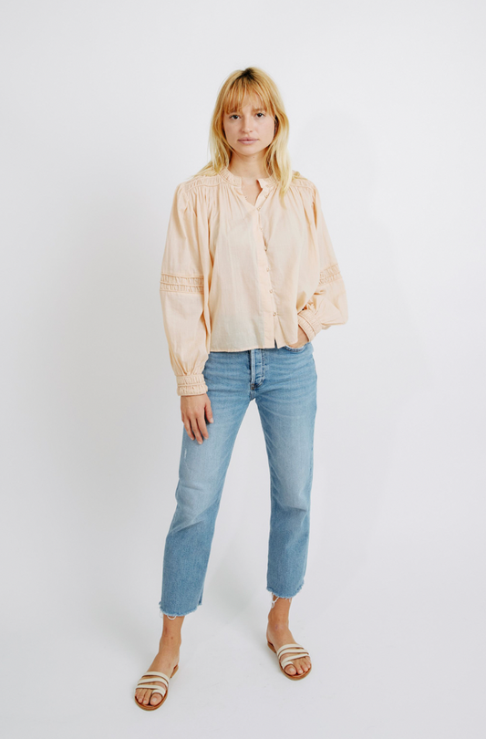 Mirth Beirut Blouse in Peach