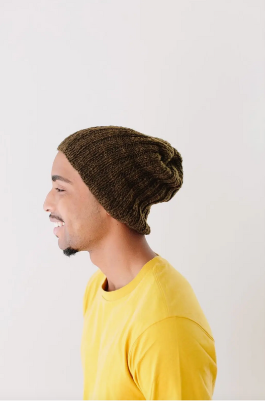 Liberatha Ribbed Beanie in Organic Merino Wool