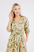Load image into Gallery viewer, Mirth Vienna Drawstring Waist Dress in Rose Bloom
