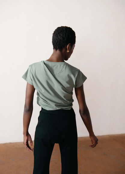 Maria Stanley Nora Top in Celadon | organic + earth dyed