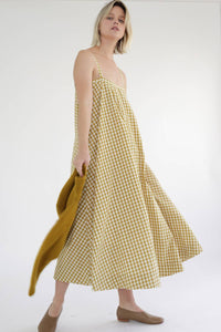 Gingham Tie Back Midi Dress