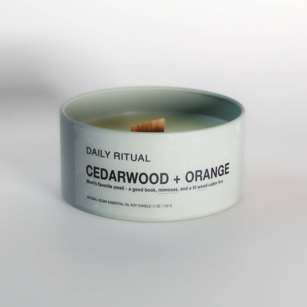 Cedarwood + Orange Soy Candle