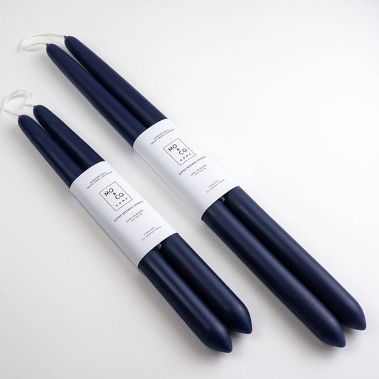 10" & 14" - 100% Beeswax Dipped Candles | Midnight Blue